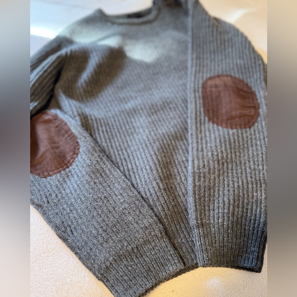 Comune grey ribbed knit wool blend sweater size M